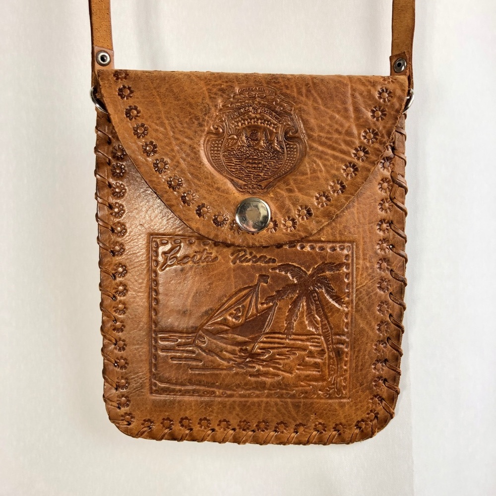 Vintage Hand-Tooled Leather Costa Rican Purse